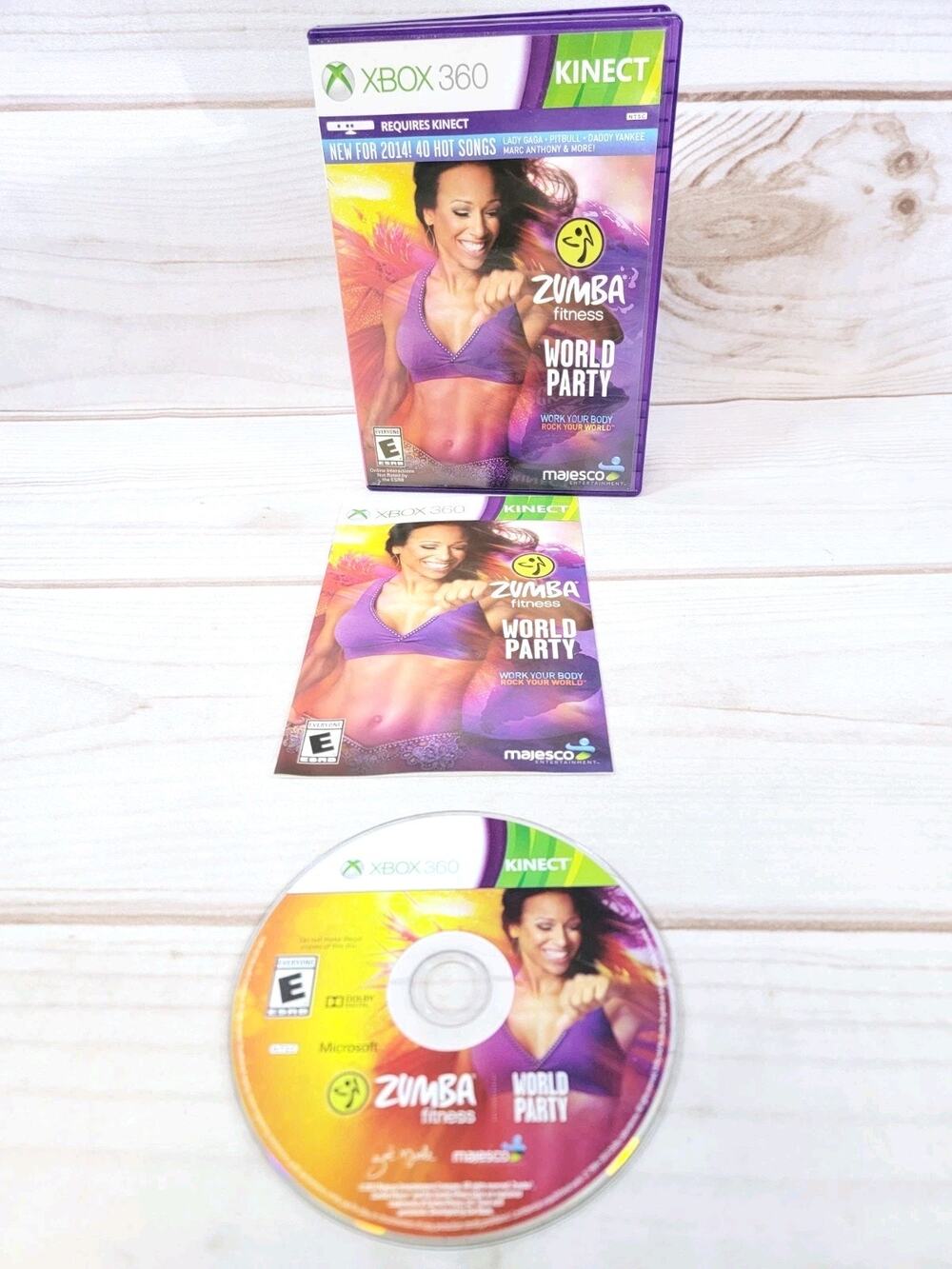 Xbox 360 Zumba Fitness World Party Kinect Required CIB Complete